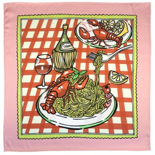 Lobster Pasta Scarf (pink)