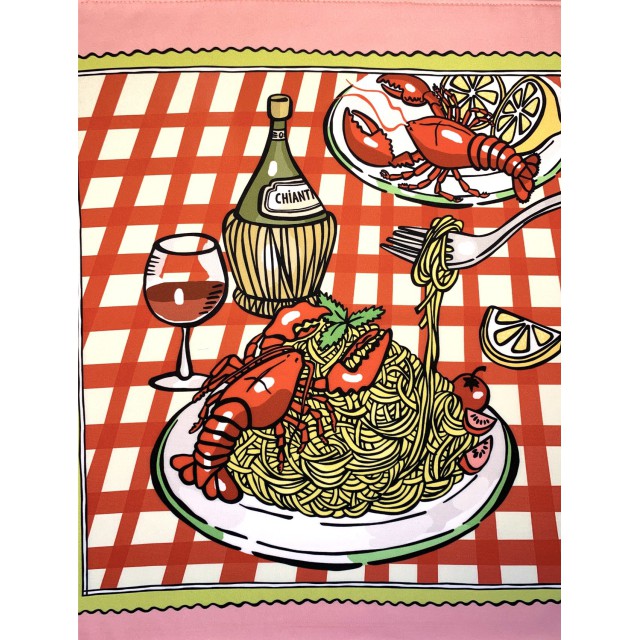 Lobster Pasta Scarf (pink)