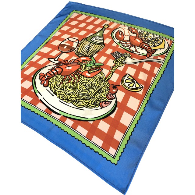 Lobster pasta scarf (blue)