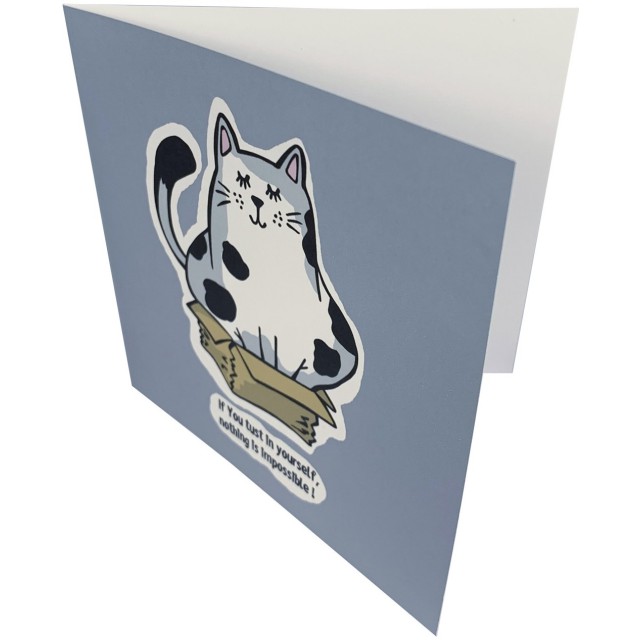 Cat card (grey)