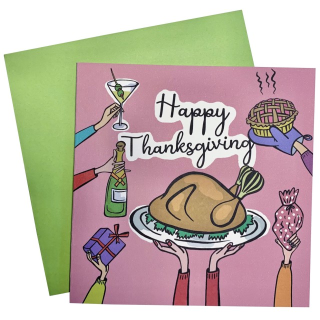 Thanksgiving card (pink)