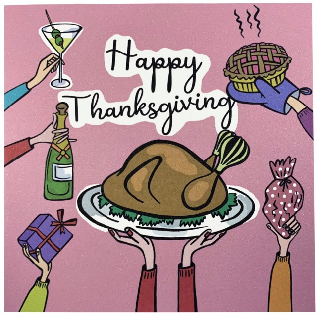 Thanksgiving card (pink)