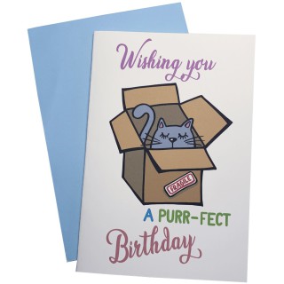 Cat in the box card