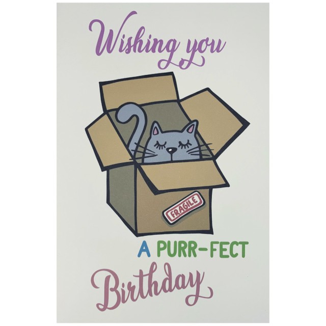 Cat in the box card