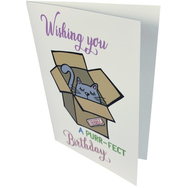 Cat in the box card