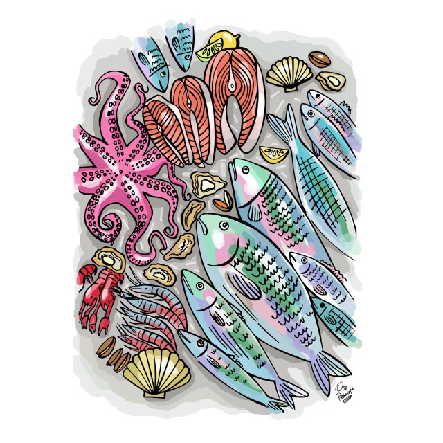 Mercato del pesce print