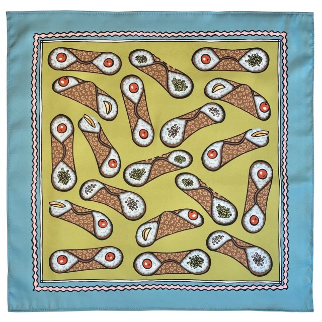 Sicilian Cannoli Scarf (green)