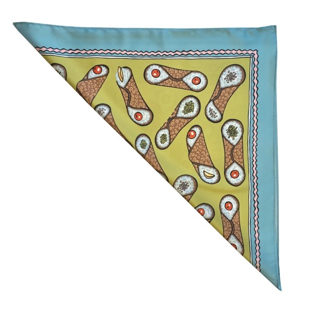 Sicilian Cannoli Scarf (green)