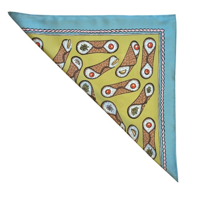 Sicilian Cannoli Scarf (green)