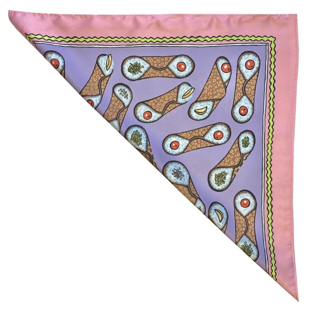 Sicilian Cannoli Scarf (purple)