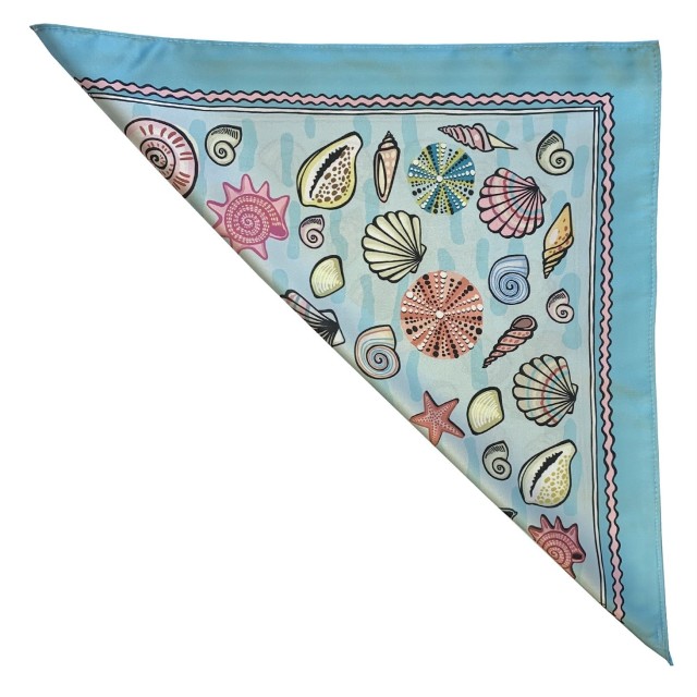 Pastel Shells Scarf (blue)