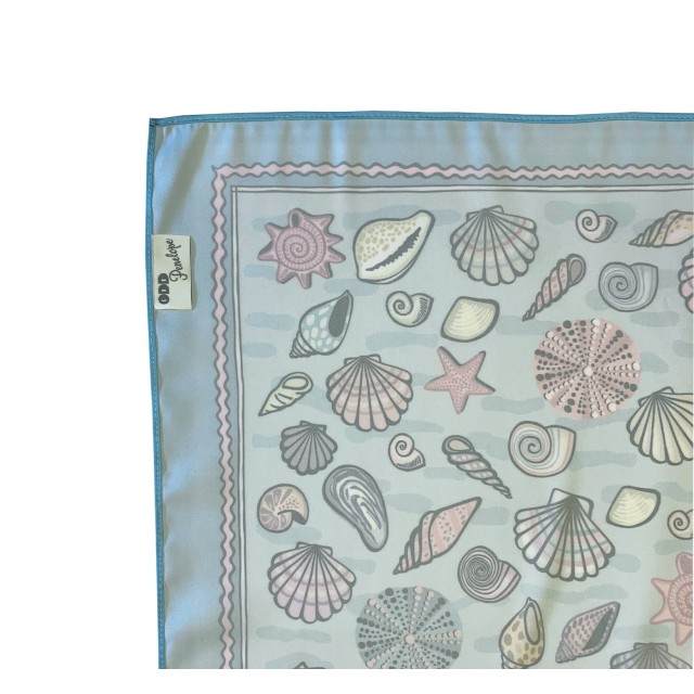 Pastel Shells Scarf (blue)