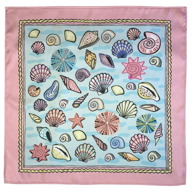 Pastel Shells Scarf (pink)