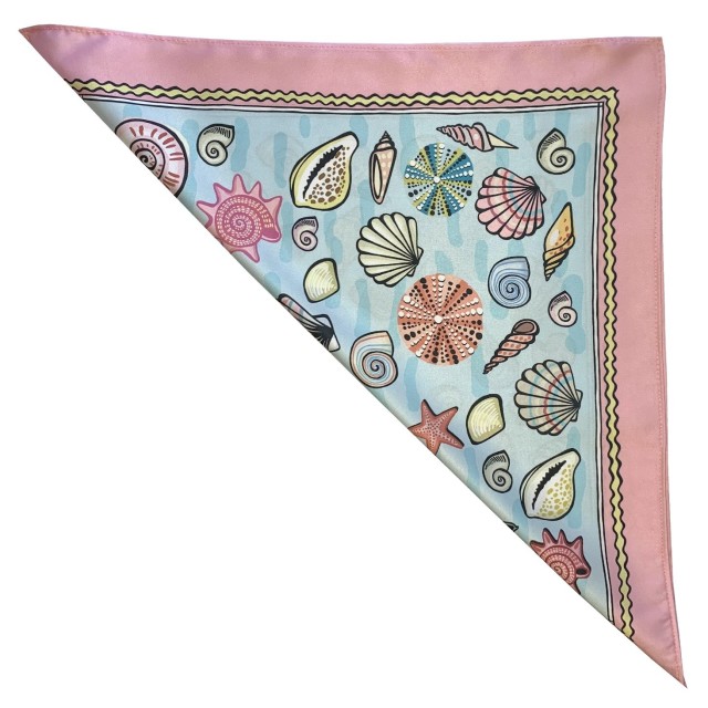 Pastel Shells Scarf (pink)