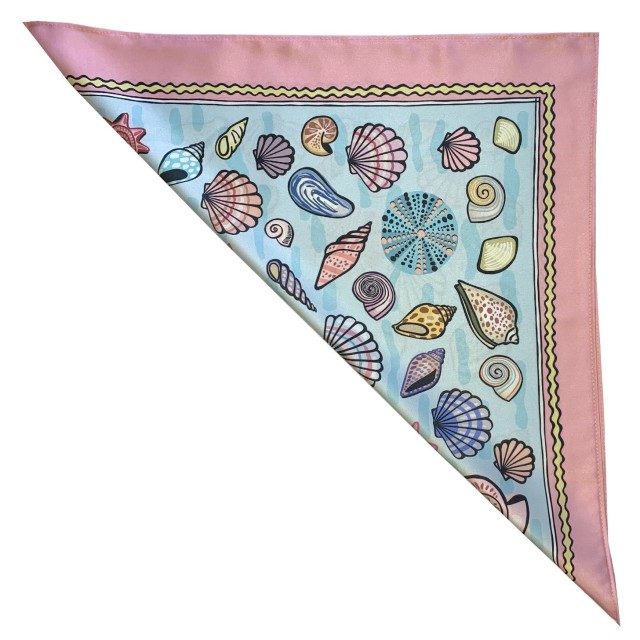 Pastel Shells Scarf (pink)