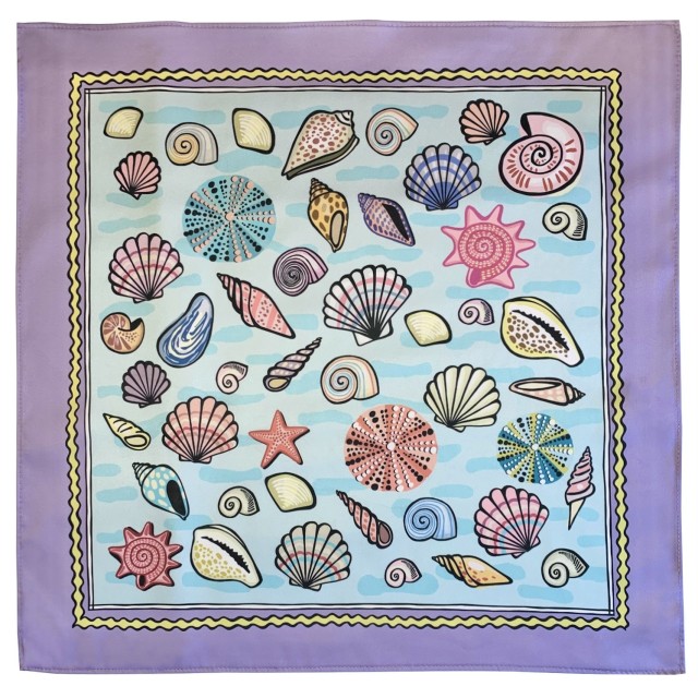 Pastel Shells Scarf (purple)