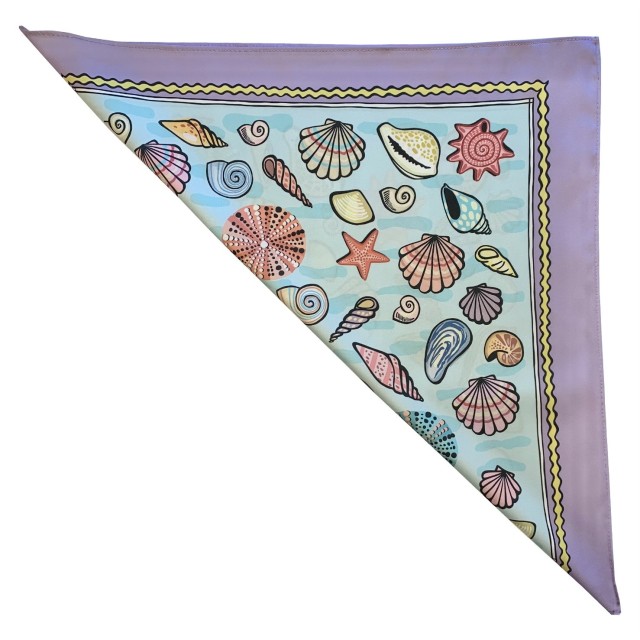 Pastel Shells Scarf (purple)