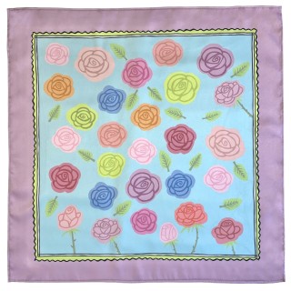 Pastel Roses Scarf (purple)