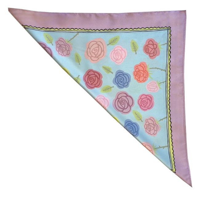 Pastel Roses Scarf (purple)