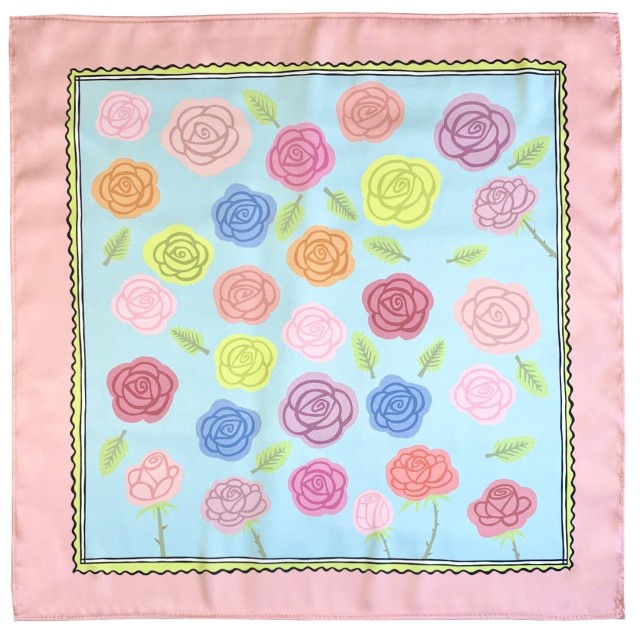 Pastel Roses Scarf (pink)