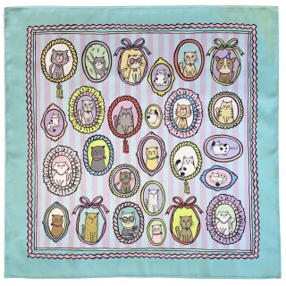 Cats Scarf (green)