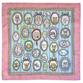 Dogs Scarf (pink)