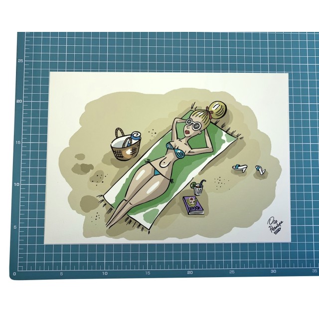 Sunbathing print