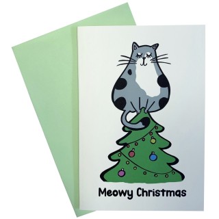 Cat on Tree card