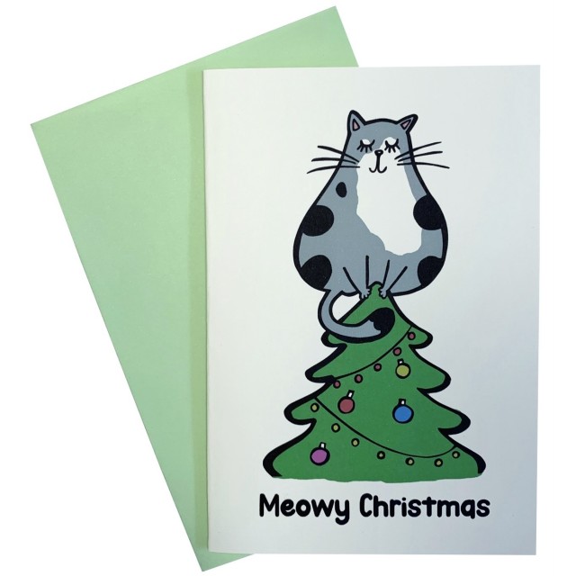 Cat on Tree card