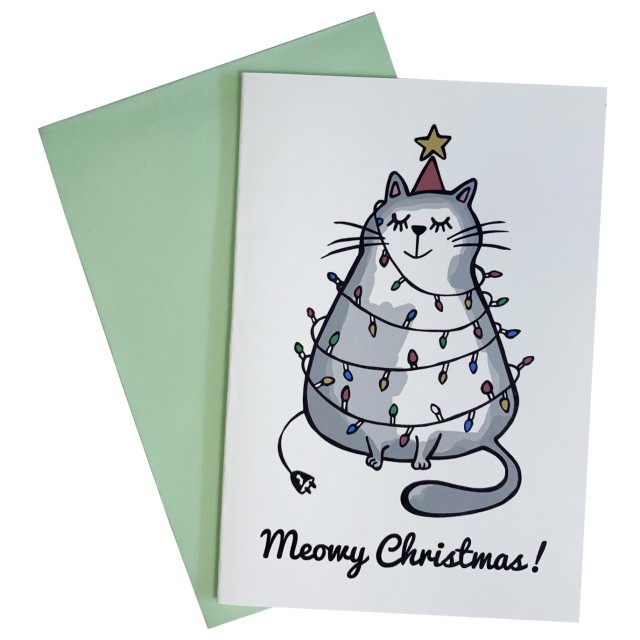 Funny cat tree card